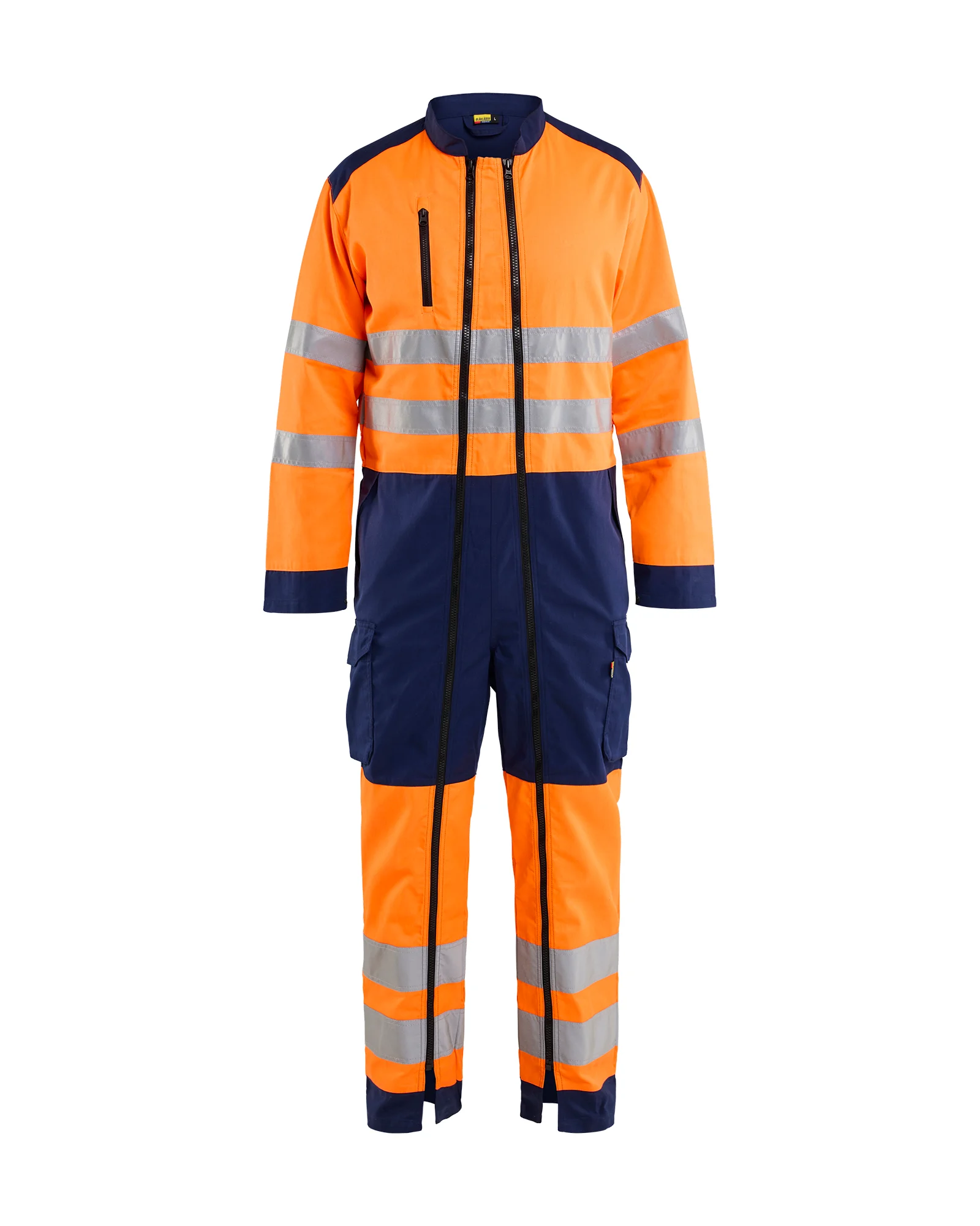 Combinaison haute-visibilité - Orange fluo/Marine image