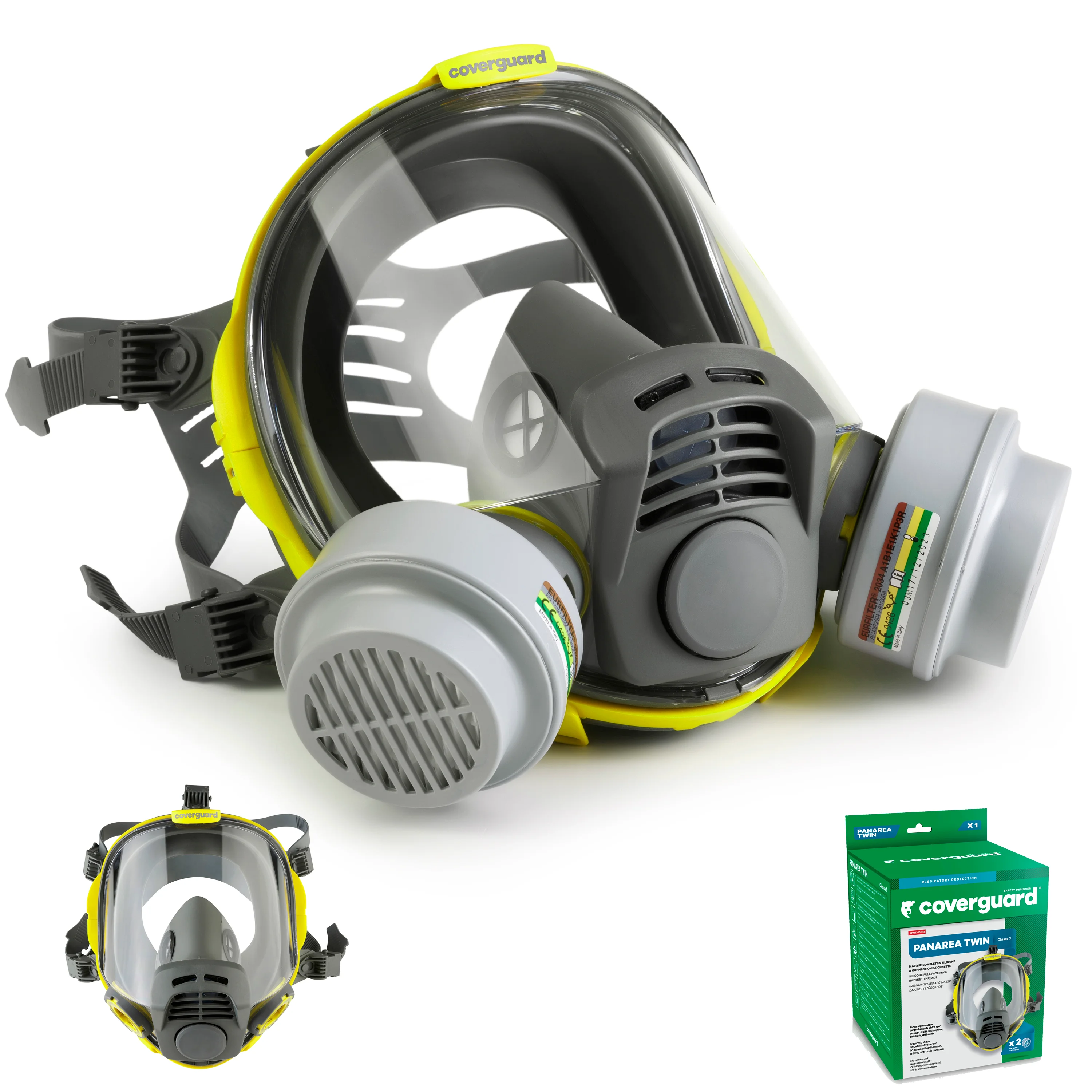 Masque respiratoire PANAREA TWIN en silicone Bi-Cartouches bayonnette Classe 3 image