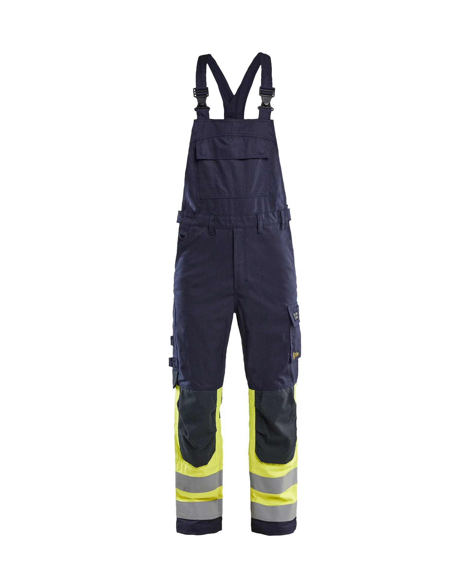 Cotte de travail à bretelles multinormes inhérent APC 2 - Marine/Jaune fluo image