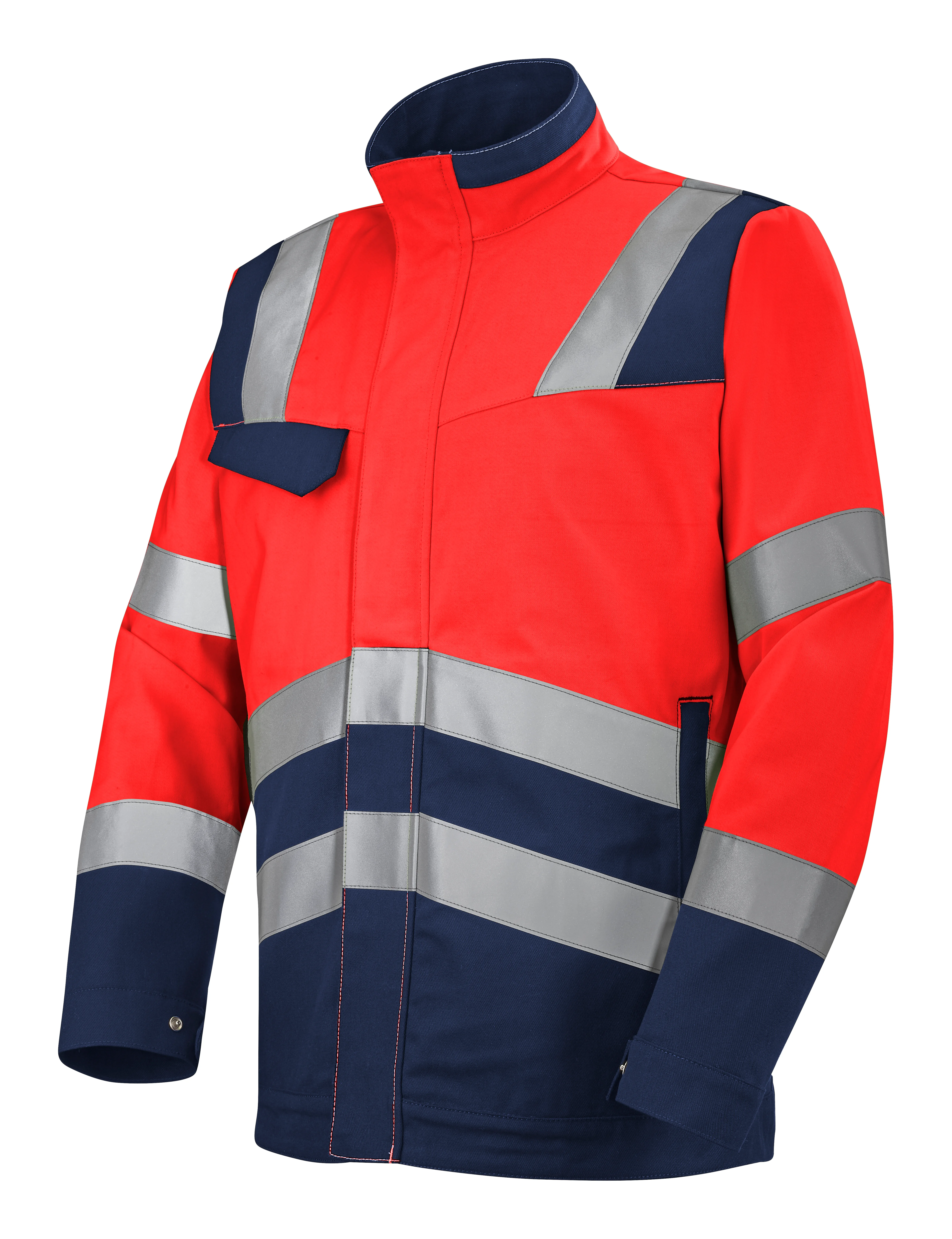 BLOUSON FLUO SAFE XP ROUGE FLUO/BLEU MARINE image
