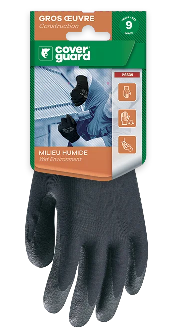 Lot de 10 paires de gants Manutention EUROLITE 6640 - Tricot noir sans couture à base de nylon noir - jauge 17 image