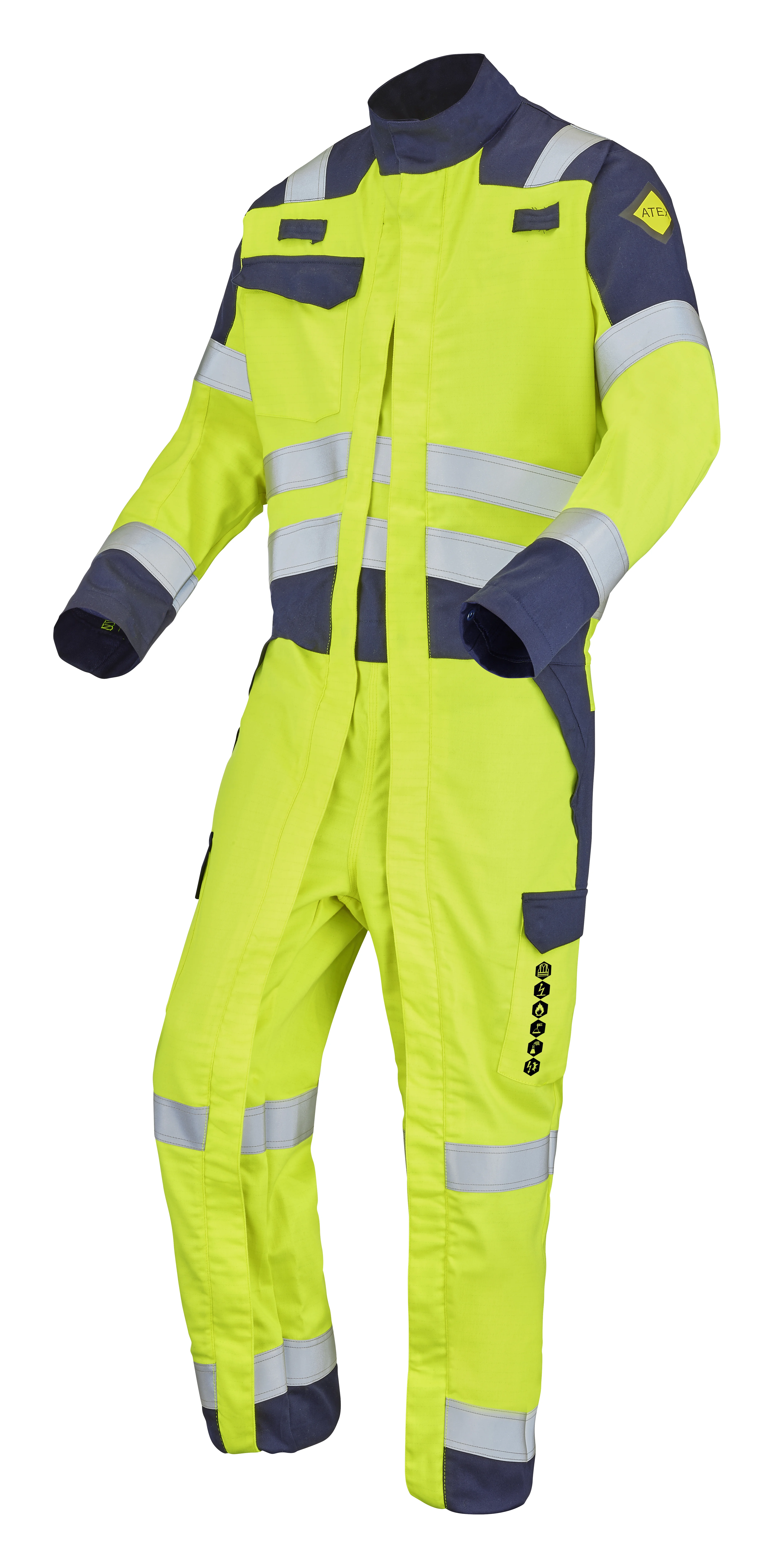 JAUNE FLUO/BLEU MARINE XS - FR(36-38) image