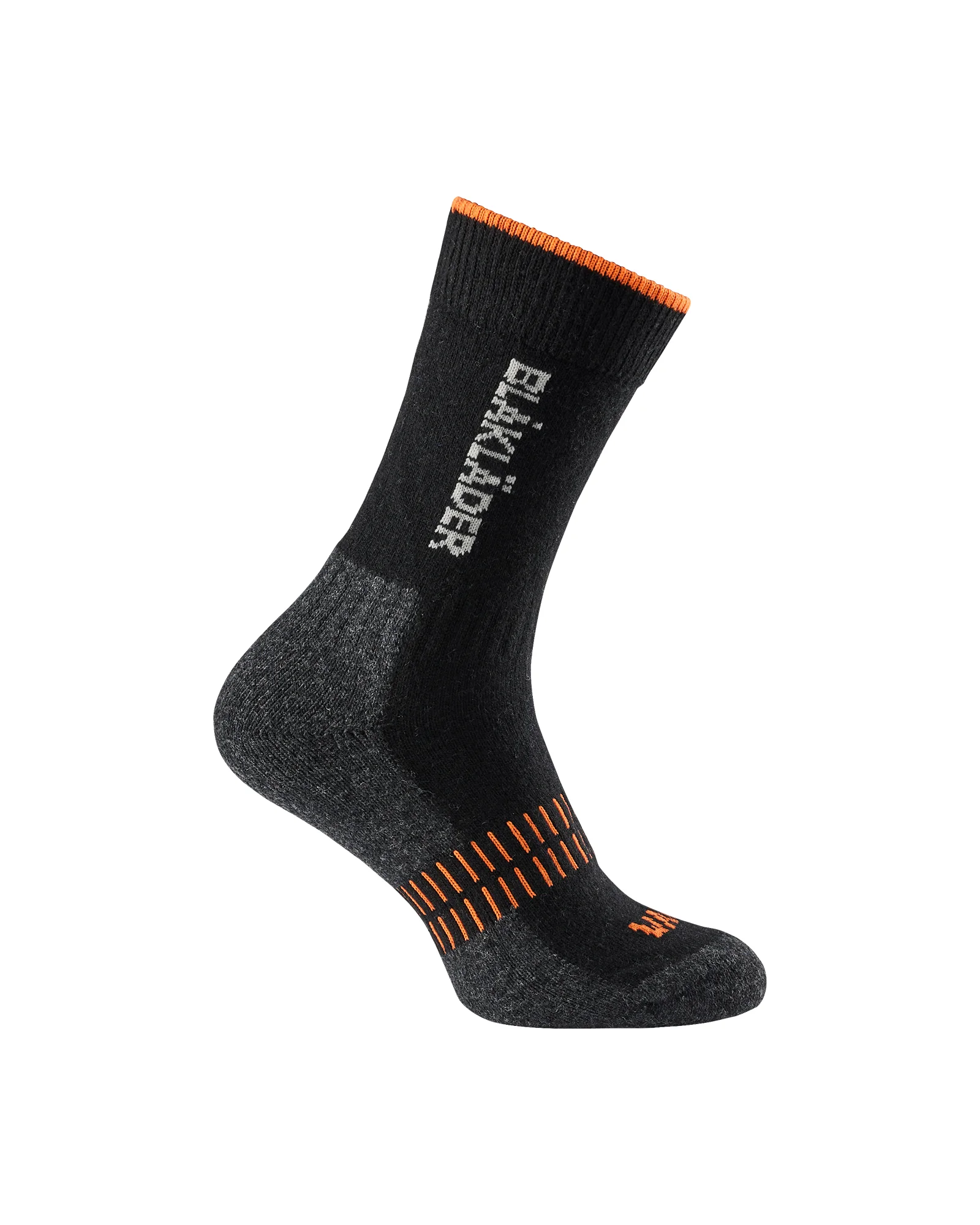 Chaussettes WARM Noir/Orange Fluo image
