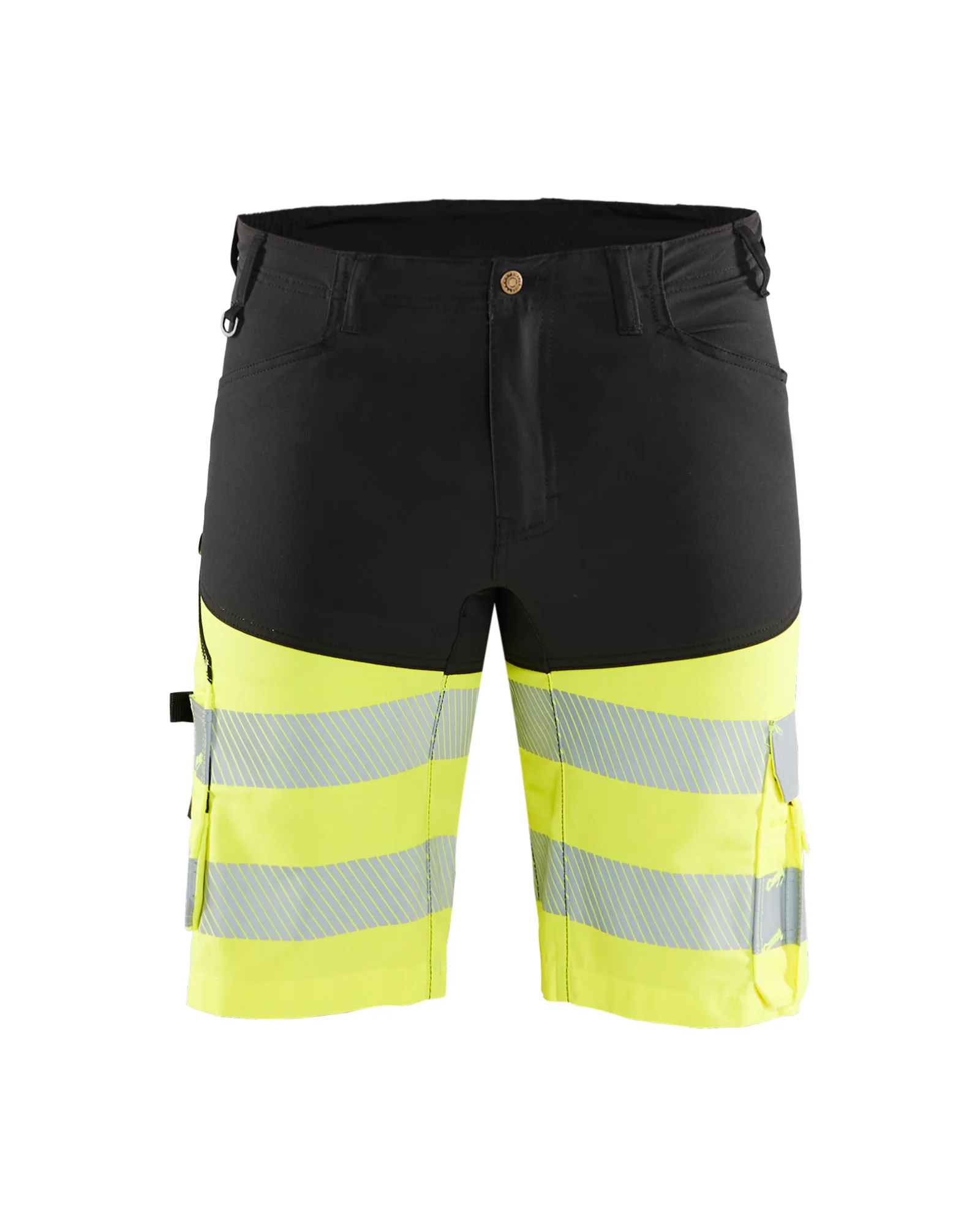 Short de travail haute visibilité stretch 1541 - Noir/Jaune fluo image