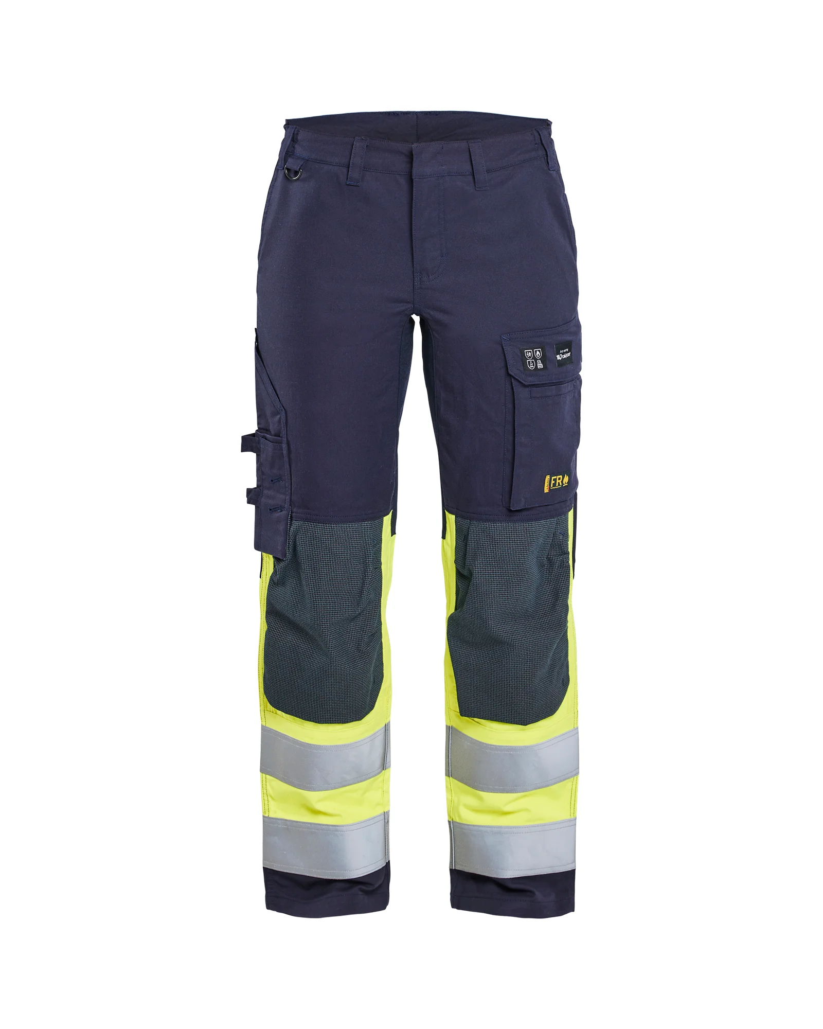 Pantalon de travail multinormes inhérent stretch femme 7187 - Marine/Jaune fluo image