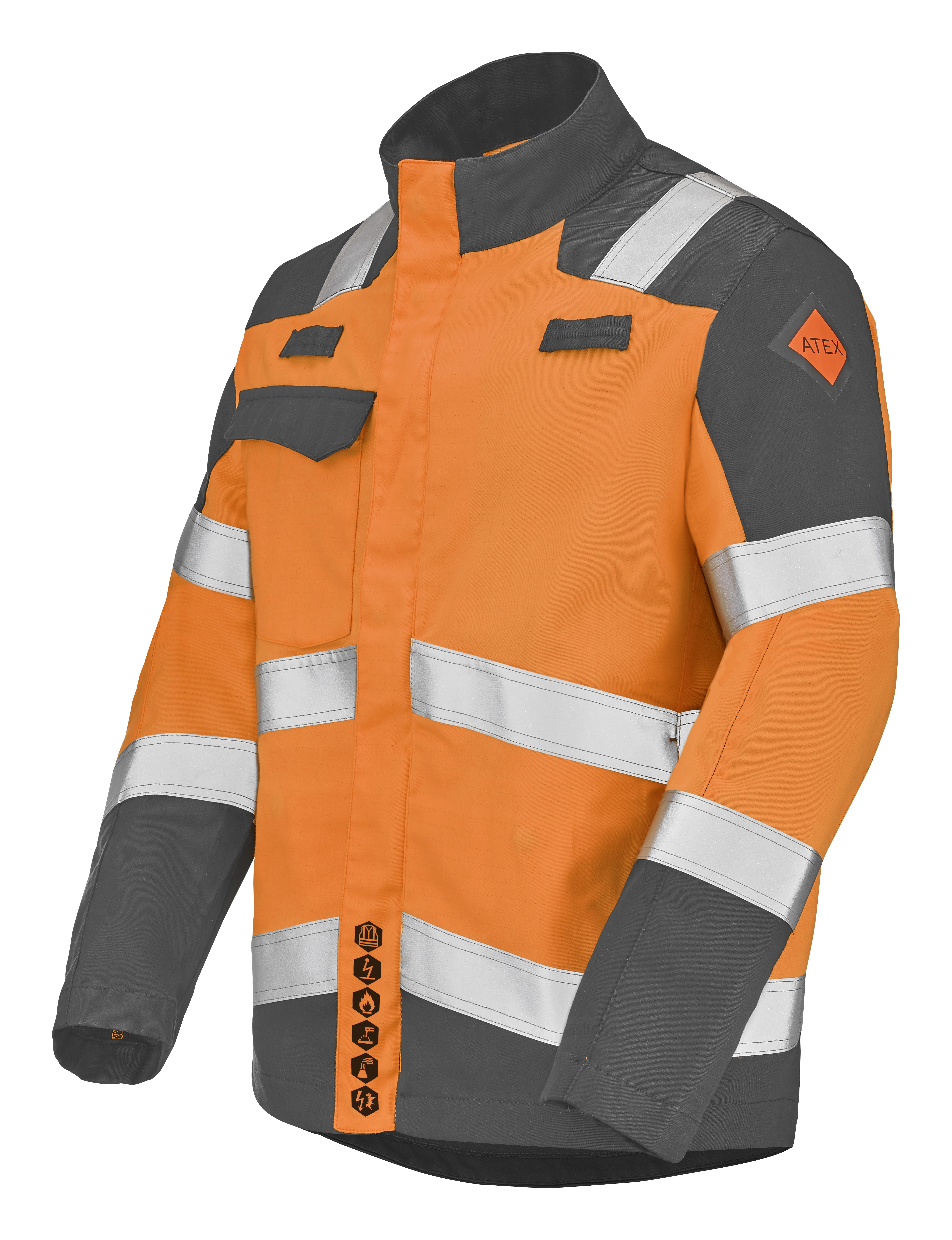 BLOUSON ABRA ORANGE FLUO/GRIS CHARCOAL image