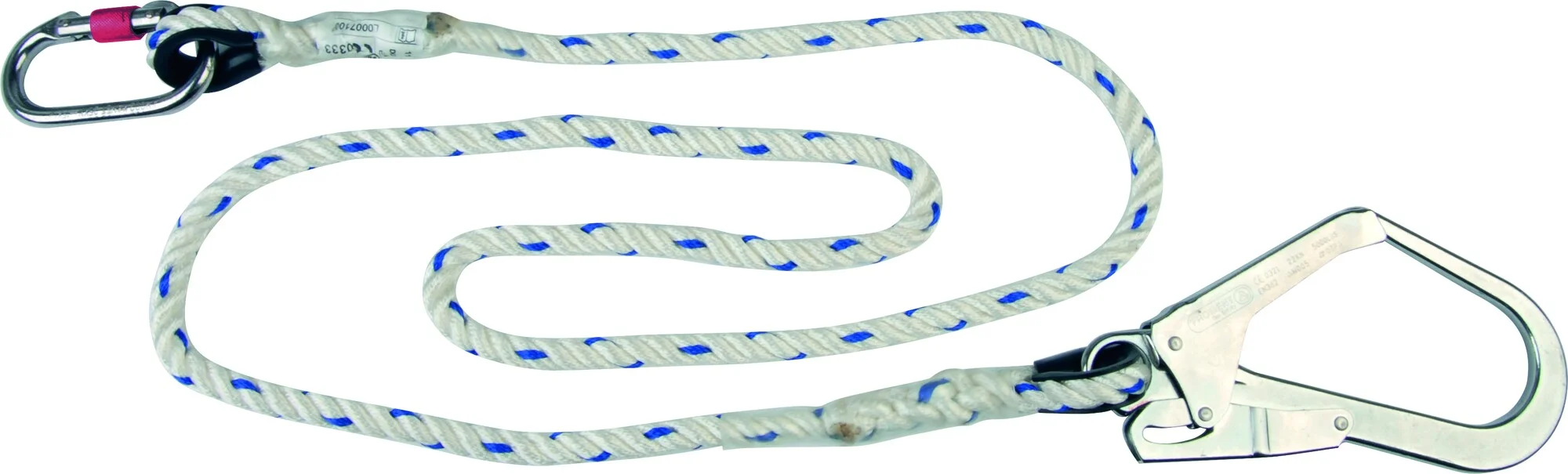 LONGE 1,5M AVEC CONNECTEUR GRANDE OUVERTURE BLANC image