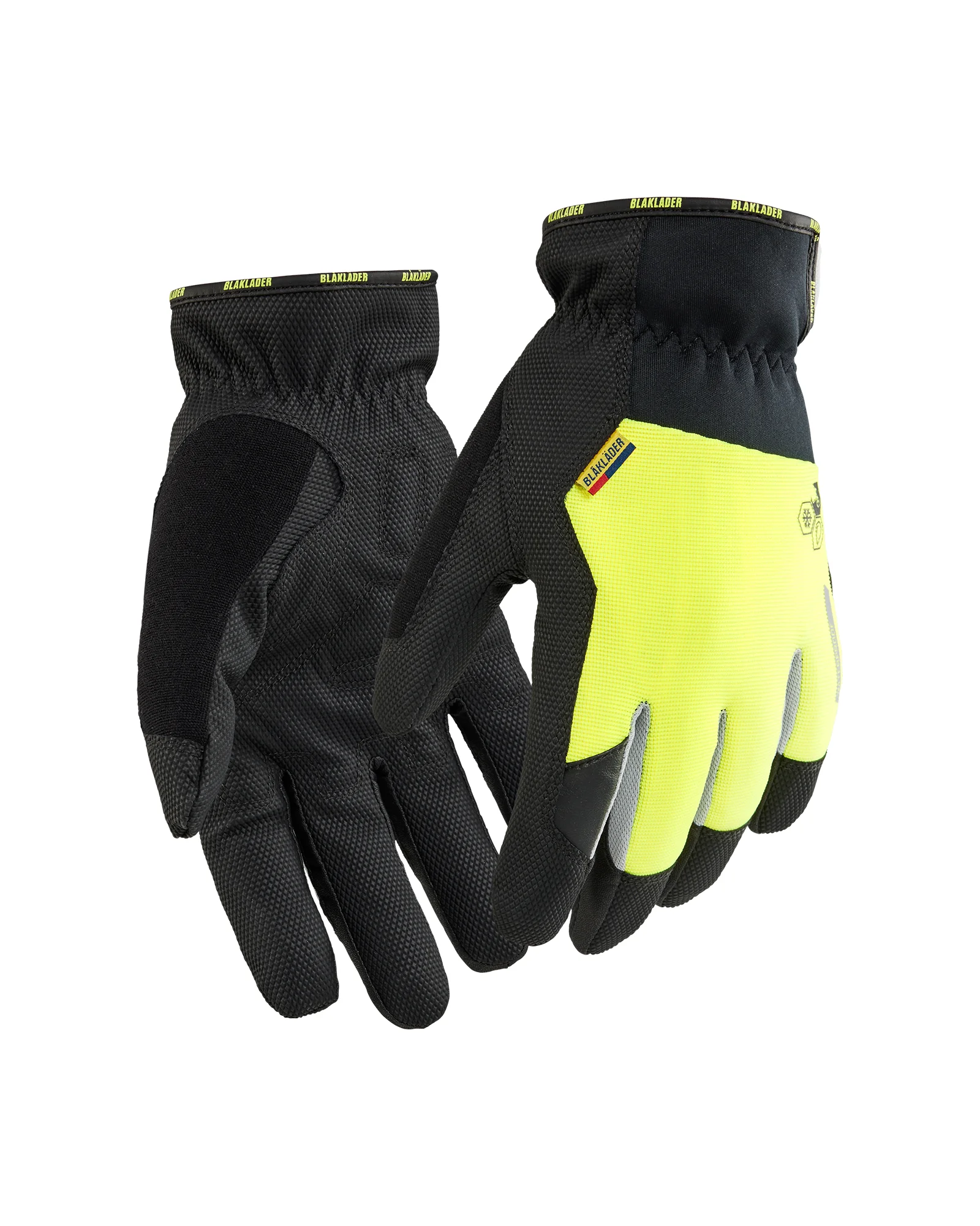 Gants de travail hiver tactiles Supreme Strong - Noir/Jaune fluo image