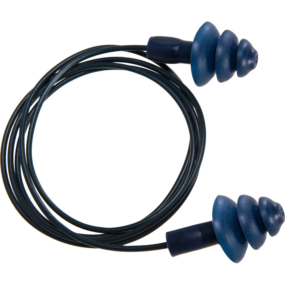 Lot de 50 paires de bouchons d'oreilles TPR détectable avec cordon Bleu image