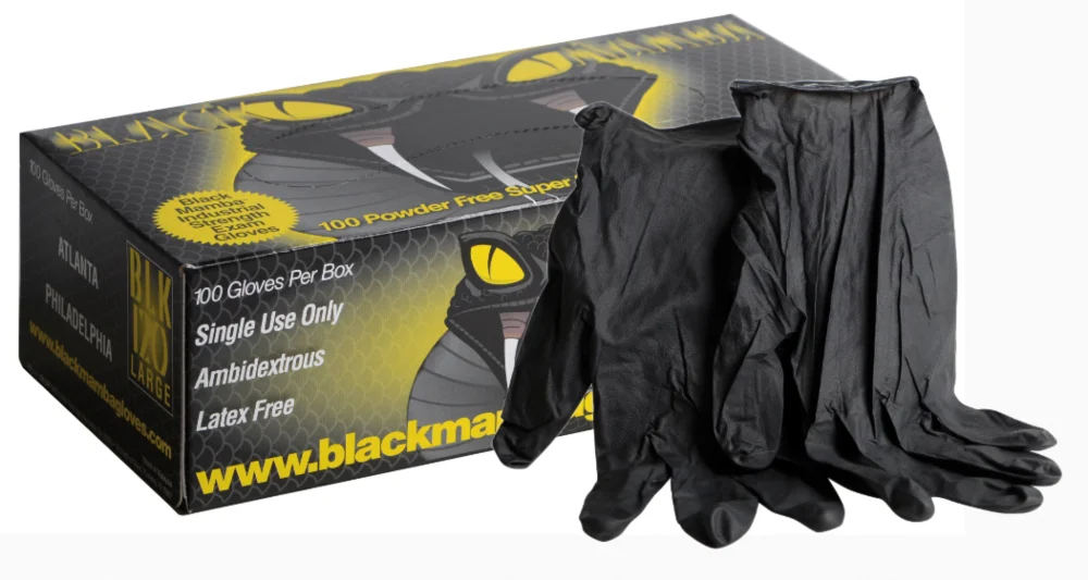 Gant Black Mamba nitrile noir Std - Boîte de 100 image