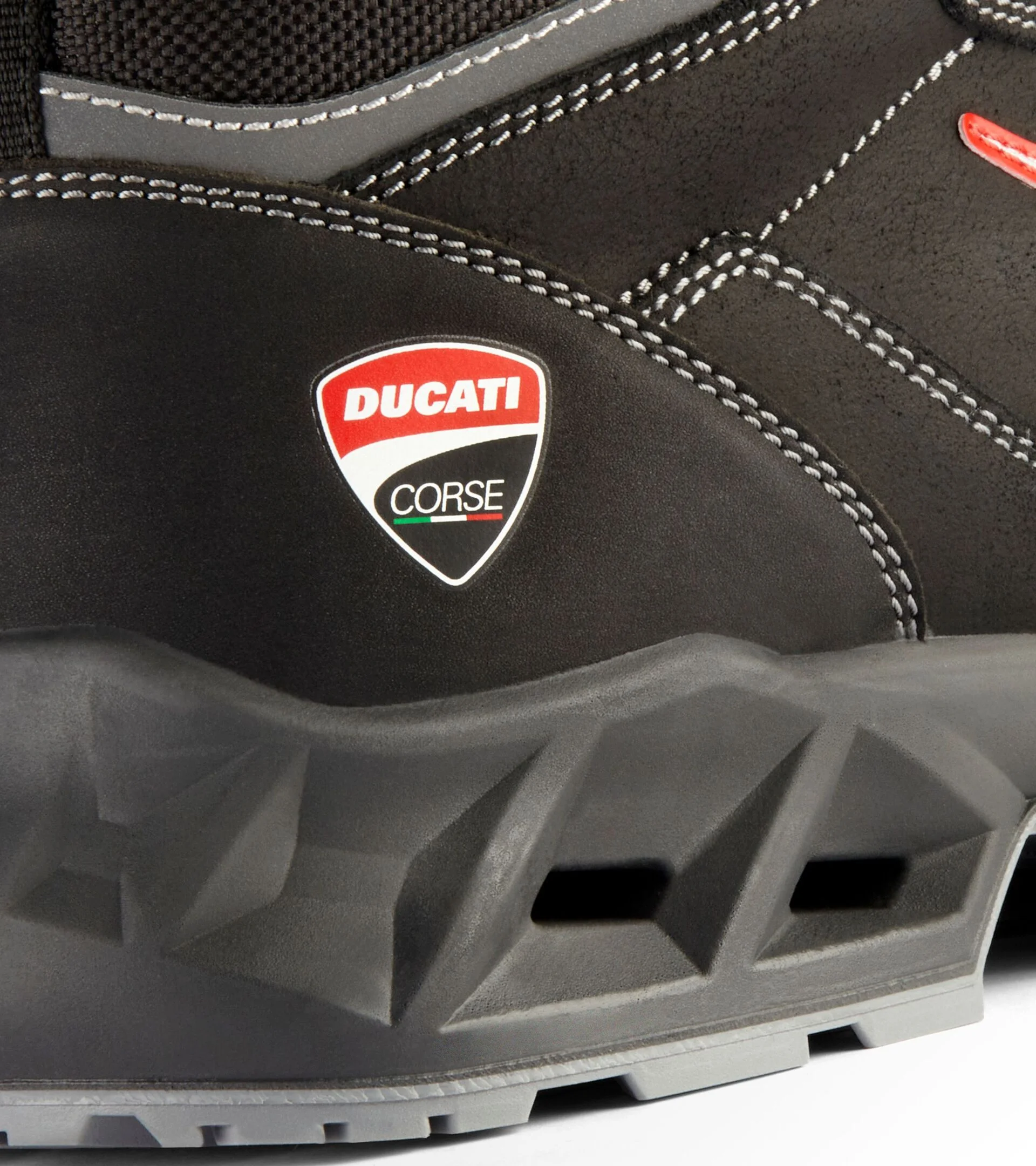 Chaussures de sécurité hautes DUCATI SHARK ENGINE S3S FO SR SC ESD - Noir/Rouge image