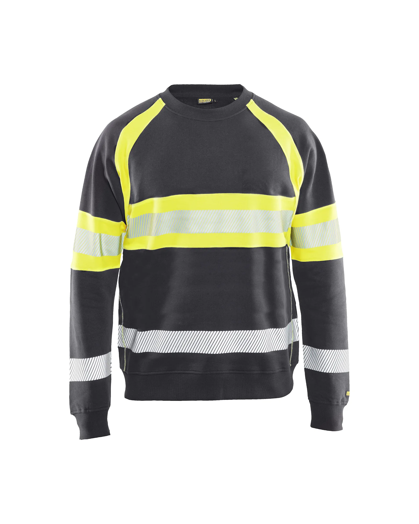 Sweat de travail haute visibilité 3359 - Gris moyen/Jaune fluo image