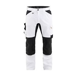 Pantalon de travail peintre stretch 2D - Blanc/Noir image
