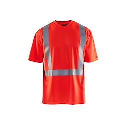T-shirt de travail haute visibilité col V anti-UV anti-odeur 3382 - Rouge fluo image