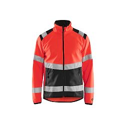 Veste de travail softshell haute visibilité 4877 - Rouge fluo/Gris anthracite image