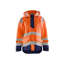 Veste de pluie haute visibilité niveau 1 4323 - Orange fluo/Marine image