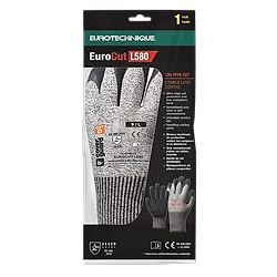 Lot de 5 - Gants anti-coupure tricot sans couture - Gris chiné image
