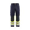 Pantalon de travail multinormes inhérent APC2 1491 - Marine/Jaune fluo image 0