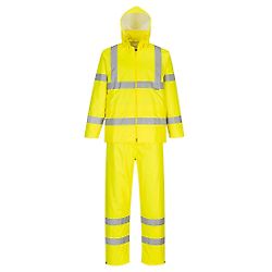 Ensemble de pluie enroulable haute visibilité Jaune image