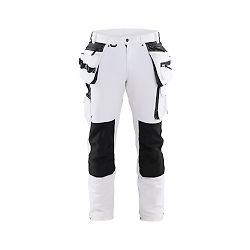Pantalon de travail stretch pour peintre 4D 1079 - Blanc/Gris foncé image
