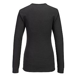 T-shirt femme thermique à manches longues Noir image