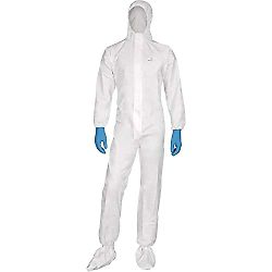 Combinaison de protection non tissée avec cagoule Essential Blanc image