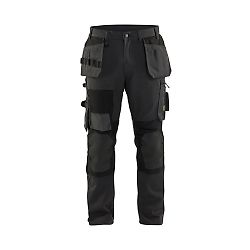 Pantalon de travail kevlar stretch artisan 1554 - Gris Foncé/Noir image