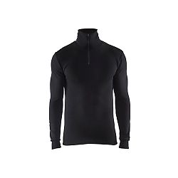 Haut de sous-vêtements col zippé WARM 4891 - Noir image