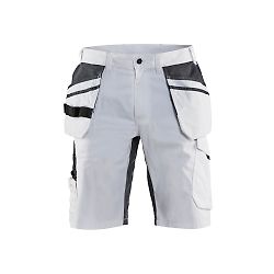 Short de travail stretch pour peintre 1099 - Blanc/Gris foncé image