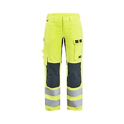 Pantalon de travail multinormes inhérent stretch femme 7191 - Jaune fluo/Marine image