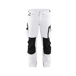 Pantalon de travail stretch pour peintre 4D 1089 - Blanc/Gris foncé image
