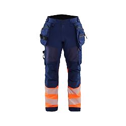Pantalon de travail softshell haute visibilité Classe 1 1821 - Marine/Orange image