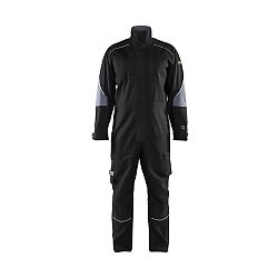 Combinaison de travail manches longues retardant flamme 6061 - Noir/Gris clair image