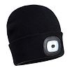 Bonnet lampes frontales LED rechargeable USB Beanie Noir image 0